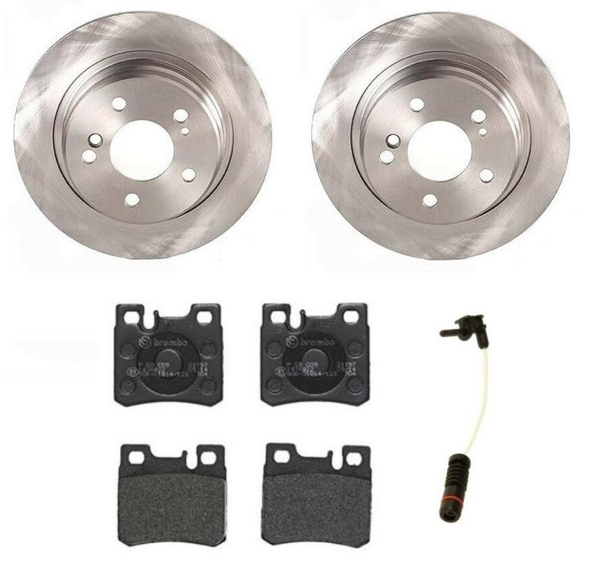 Mercedes Brembo Brakes Kit - Pads and Rotors Rear (278mm) (Low-Met) 129423001264 - Brembo 1535506KIT